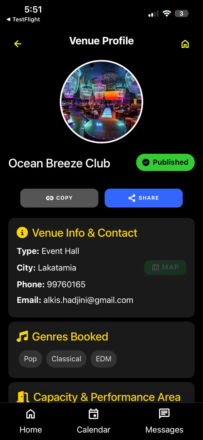 Island Gigs app screenshot 4 of 8